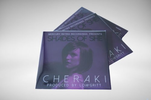 Physical CD of the full length album Shades Of She LP by Cheraki & Lowgritt